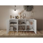 Credenza moderna Kadiz e Bianco Lucido, Made in Italy