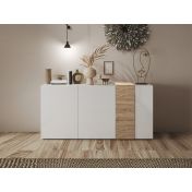 Credenza moderna Kadiz e Bianco Lucido, Made in Italy