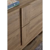 Credenza 3 cassetti e un'anta, finitura Mercure