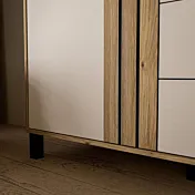 madia con inserto rovere