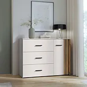 Camera da letto moderna in finitura Sabbia e Rovere