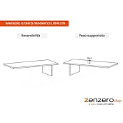 mensola a terra parete