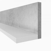Soggiorno moderno completo Bianco opaco e grigio cemento