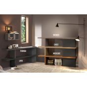 Mensola a terra moderna L.184 cm, Made in Italy