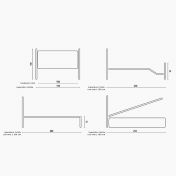 disegni tecnici letto in ferro matrimoniale