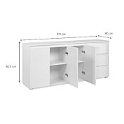 Misure Credenza moderna L.179 cm