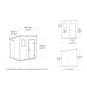 Casetta da esterno Beige, Magnolia, dimensioni medie