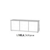 Credenza Moderna, Madia di Design, 3 ante, Teak e Calce
