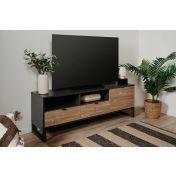 Porta tv in finitura bamboo e antracite