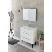 Mobile bagno moderno L.81 con piedini, Jog 30