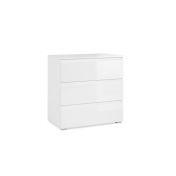 Cassettiera da bagno 3 cassetti, finitura Bianco Lucido 