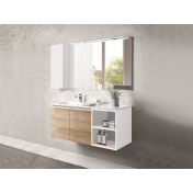 Mobili bagno in offerta, mobile sospeso con lavabo integrato, Havasu 19