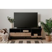 Porta tv in finitura bamboo e antracite