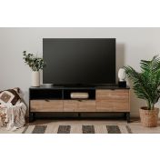 Porta tv in finitura bamboo e antracite