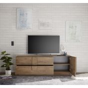 Composizione soggiorno moderno con madia alta e porta tv