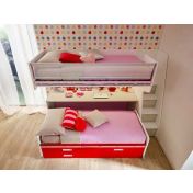 Letto a castello con scrivania, Moretti Compact KC508