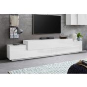 Innovativo Porta TV moderno L.240, colore Bianco