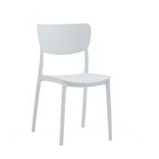 Sedia moderna in polipropilene, colore bianco