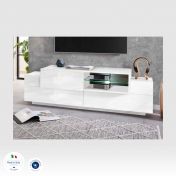 Mobile televisione L.160 cm in offerta, colore Bianco 