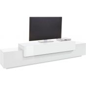 Innovativo Porta TV moderno L.240, colore Bianco