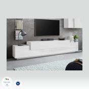 Innovativo Porta TV moderno L.240, colore Bianco