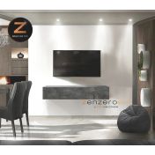 Mobili porta tv design in finitura Ossido, anta a ribalta
