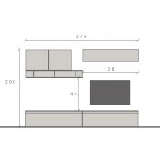 schema Parete attrezzata moderna