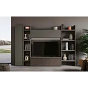 parete con libreria
