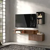 parete porta tv cannettata