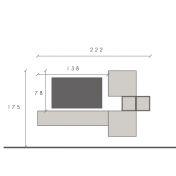 misure specifiche larghezza 222 cm