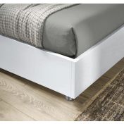 Letto sommier matrimoniale, finitura Bianco luce