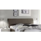 Letto imbottito Titanium in ecopelle Marrone