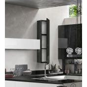 Pensile per cucina sospeso, Antracite lucido