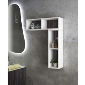 Mobile bagno con lavabo, 1 cestone finitura Olmo rodano