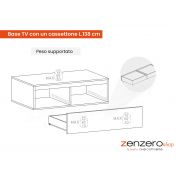 portata massima per cassettone base porta tv l. 138 cm