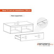 base porta tv con cassettone 
