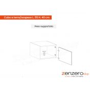 Cubo a terra , disponibile in diverse finiture, 100% Made in Italy
