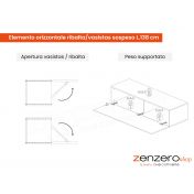 portata massima e reversibilità anta ribalta / vasistas l. 138 cm