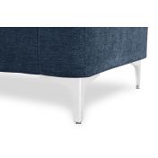 Poltrona di design, finitura Blu in tessuto sfoderabile