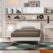 Letto una piazza e mezza POP 02, finitura Bianco Opaco