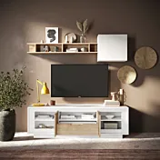 porta tv bianco opaco e cadiz