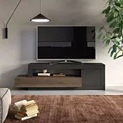 mobile tv legno e grigio