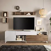 porta tv con pidi legno