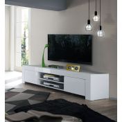 Porta TV "Alba" Moderno di Design, Laccato Bianco Lucido