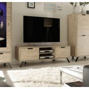 Mobili porta tv alti, porta tv "Wood" Moderno di Design, 156x51 cm