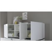 Credenza Moderna online, Madia di design, 3 ante, bianco opaco con piedini