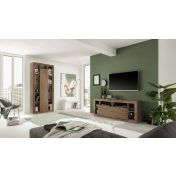 Porta TV moderno 1 ribalta, finitura Mercure, Made in Italy