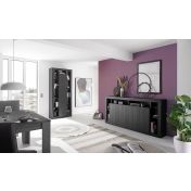 Credenza Nero frassinato a 4 ante