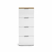 Scarpiera 4 ribalte, Bianco lucido 