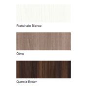 Comò particolare stretto con 3 cassetti  di alta qualità in finitura Frassinato bianco e Quercia brown